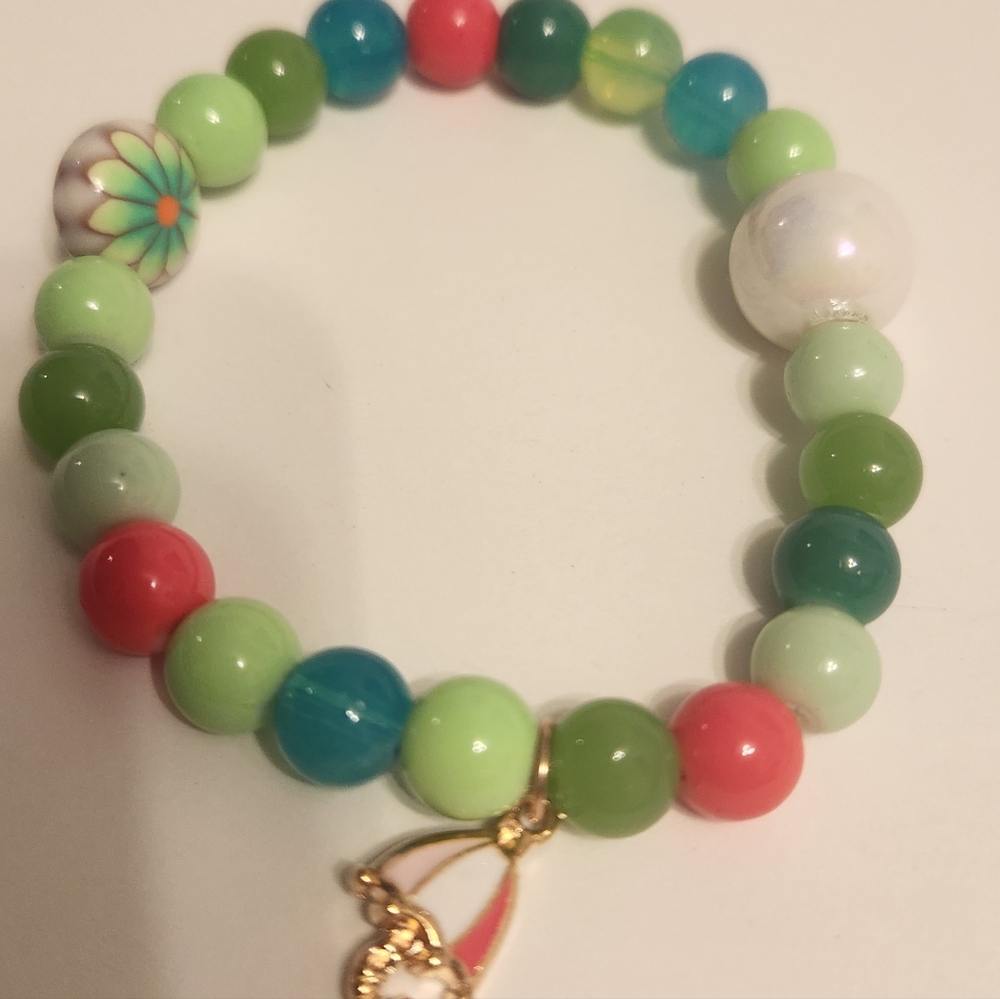 Handmade beaded Umbrella stretch Bracelet